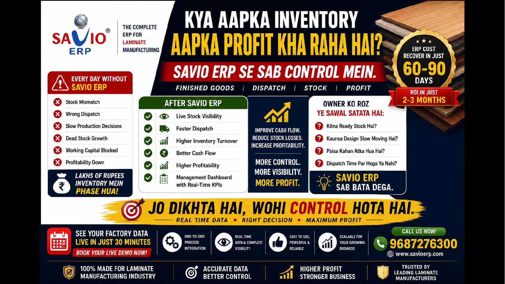 SAVIO ERP presentation slide 32